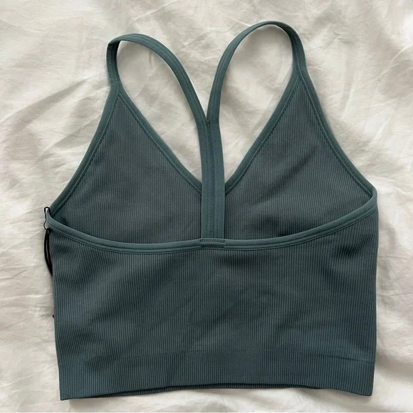 SET Active Set Sculpt Flex Ribbed Bra (Size S) & Biker Short (Size XS) in Wave - Picture 3 of 5